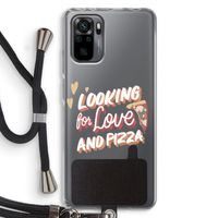 Pizza is the answer: Xiaomi Redmi Note 10 Pro Transparant Hoesje met koord