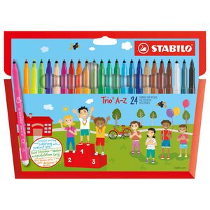 Stabilo trio a-z viltstift, 24st.