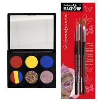 Carnaval schmink setje - Limburg Venlo thema - penselen - waterbasis