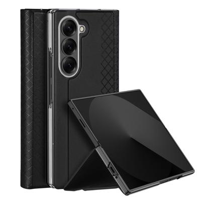 Dux Ducis Samsung Galaxy Z Fold 7 Leren hoes - bookcase - Zwart