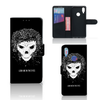 Telefoonhoesje met Naam Xiaomi Redmi Note 7 Skull Hair - thumbnail