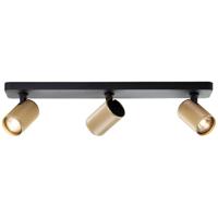 Brilliant 3-lichts opbouwspotMarty zwart met goud - G99203/86