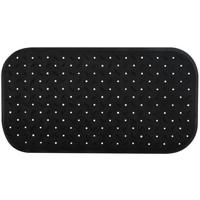 MSV Douche|bad anti-slip mat badkamer - rubber - zwart - 36 x 65 cm