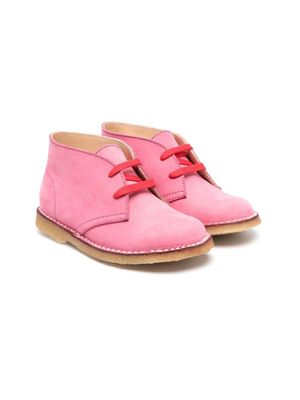 Gallucci Kids bottines en daim à lacets - Rose