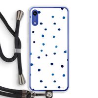 Blauwe stippen: Honor Play 8A Transparant Hoesje met koord