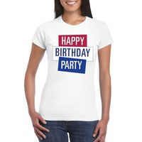 Wit Toppers Happy Birthday party dames t-shirt officieel - thumbnail