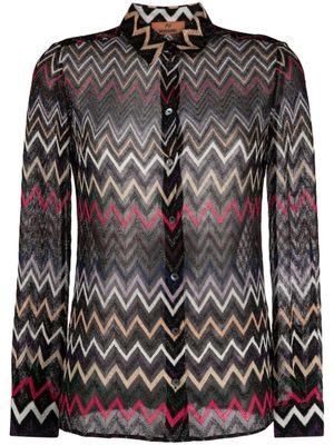 Missoni chemise à motif zigzag - Noir