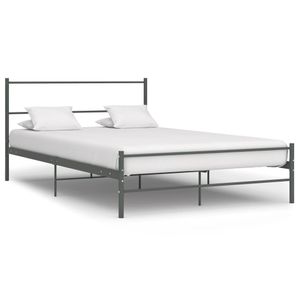 Bedframe metaal grijs 140x200 cm