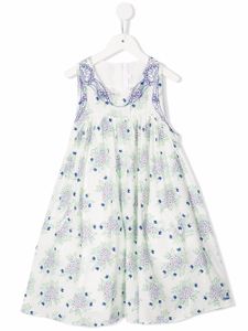 Chloé Kids robe évasée à fleurs - Tons neutres