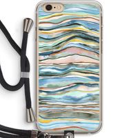 Watercolor Agate: iPhone 6 PLUS / 6S PLUS Transparant Hoesje met koord