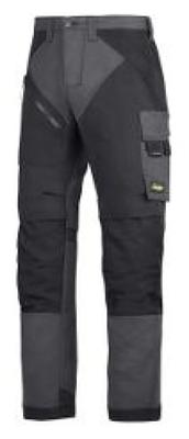 Snickers Workwear 6303 Ruffwork werkbroek - staalgrijs/zwart - maat 52