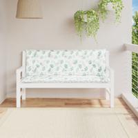 VidaXL Tuinbankkussens 2 st bladpatroon 150x50x7 cm stof VidaXL Tuinbankkussens 2 st bladpatroon 150x50x7 cm stof