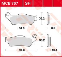 TRW Remblokken, en remschoenen voor de moto, MCB707 Allround organisch - thumbnail