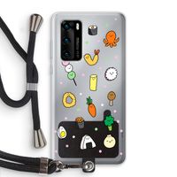 Happy bento friends: Huawei P40 Transparant Hoesje met koord