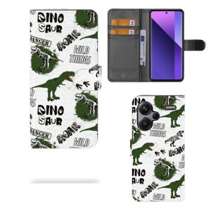 Telefoonhoesje met Pasjes voor Xiaomi Redmi Note 13 Pro Plus Dinosaurus