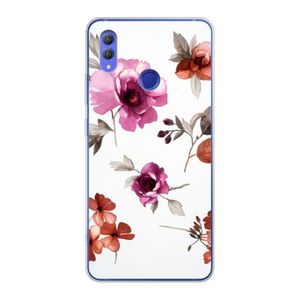 Geschilderde bloemen: Honor Note 10 Transparant Hoesje