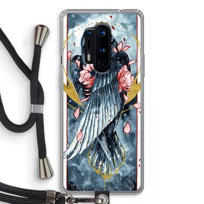 Golden Raven: OnePlus 8 Pro Transparant Hoesje met koord