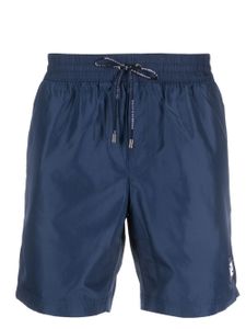 Dolce & Gabbana short de bain à plaque logo - Bleu