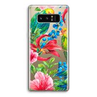 Papegaaien: Samsung Galaxy Note 8 Transparant Hoesje Papegaaien: Samsung Galaxy Note 8 Transparant Hoesje