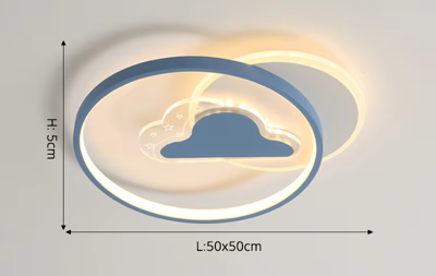 DreamGlow Dimbare Kinderkamer LED Plafondlamp met Afstandsbediening