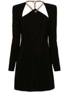 Moschino robe courte à détail de chaîne - Noir