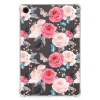 Samsung Galaxy Tab A9 Plus Siliconen Hoesje Butterfly Roses - thumbnail