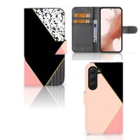 Samsung Galaxy S23 | Book Case | Zwart Roze Vormen