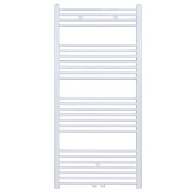 Handdoekradiator Belrad | 140x60 cm | Midden aansluiting | 754 watt | Wit