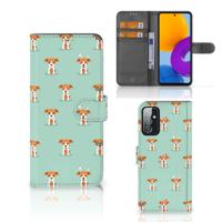 Samsung Galaxy M52 | Telefoonhoesje | Met pasjeshouder | Pups