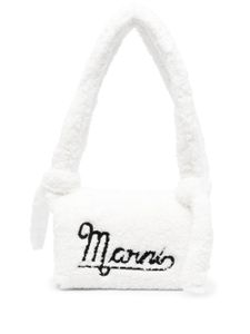Marni petit sac porté épaule Prisma en éponge - Blanc