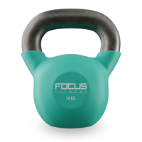 Kettlebell - Focus Fitness Vinyl - 14 kg - Groen