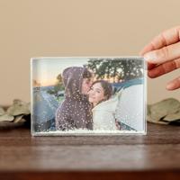 Sneeuw fotoblok met foto en/of tekst