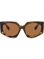 Burberry Eyewear lunettes de soleil à monture oversize - Marron - thumbnail