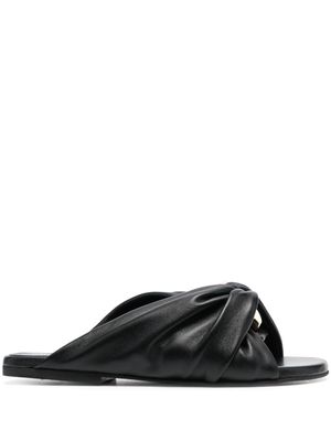 JW Anderson sandales en cuir - Noir