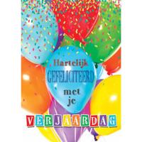 Wenskaarten Gefeliciteerd pak a 10 stuks Wenskaarten Gefeliciteerd pak a 10 stuks