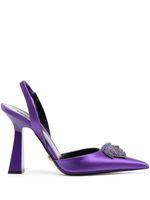 Versace escarpins La Medusa 105 mm à bride arrière - Violet