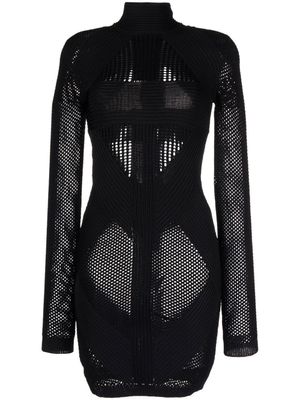 Balmain robe en maille ajourée - Noir