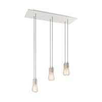 Hanglamp set 6x e27 fitting metaal schuin met led lampen