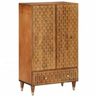 Hoge kast 60x33x100 cm massief mangohout