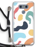 Memphis Shapes Blue: LG G6 Transparant Hoesje met koord