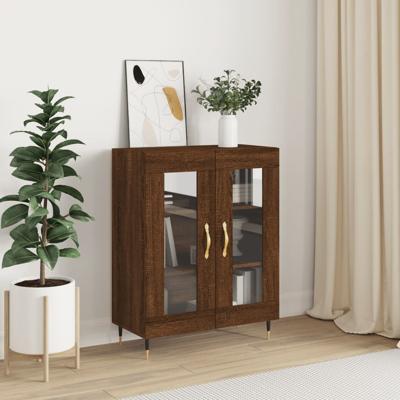 Dressoir 69,5x34x90 cm bewerkt hout bruin eikenkleur