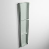 MONDIAZ EASY Nis 149,5x29,5cm in solid surface kleur Greey | Greey. 3 vakken  geschikt voor in- of opbouw