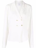 Giambattista Valli chemise croisée à manches longues - Blanc