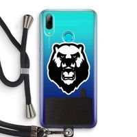 Angry Bear (white): Huawei P Smart (2019) Transparant Hoesje met koord