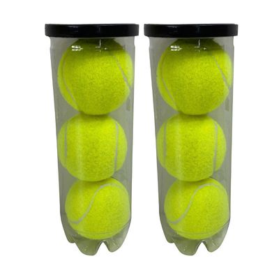 Tennisballen in koker - 6x - geel