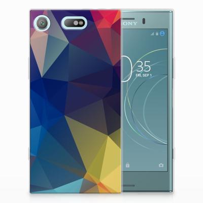 Sony Xperia XZ1 Compact | TPU Hoesje | Polygon Dark
