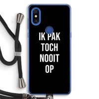 Ik pak nooit op - Zwart: Xiaomi Mi Mix 3 Transparant Hoesje met koord