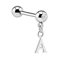 Jeweled Barbell with Charm Chirurgisch staal 316L / Belegde messing Barbells