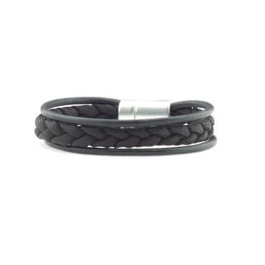 Qoss Armband Levi Zwart - Maat L