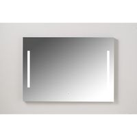 Badkamerspiegel Xenz Pacengo 140x70 cm Industrieel Zwart Frame met Verlichting en Spiegelverwarming